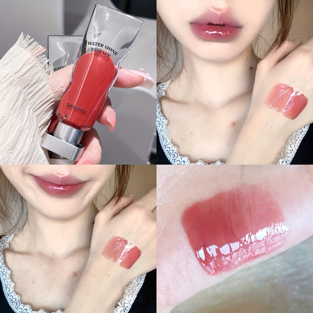 Lip Gloss Set 5 Pack – Water Glow Essence Jelly Glass Lips Mirror Shine, Non-Sticky Moisturizing Lip Glaze, Lightweight Luminous Lip Color, Holiday Gift for Women - product image 4