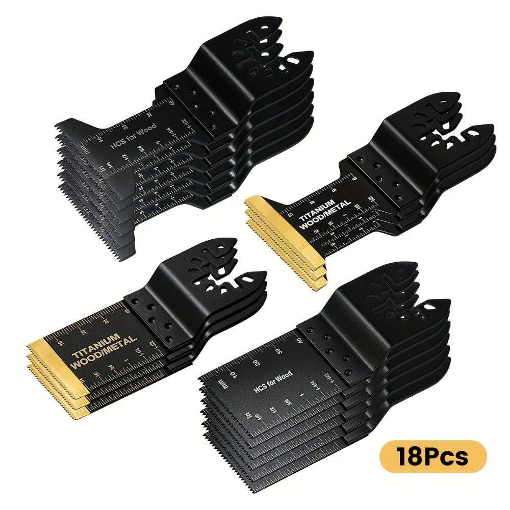 Titanium Oscillating Multi Tool Blades Universal Quick Release Saw Blades Set for Cutting Metal Nails Wood Plastic Compatible with Major Brands 18 28 50 Piece Options - product image 5