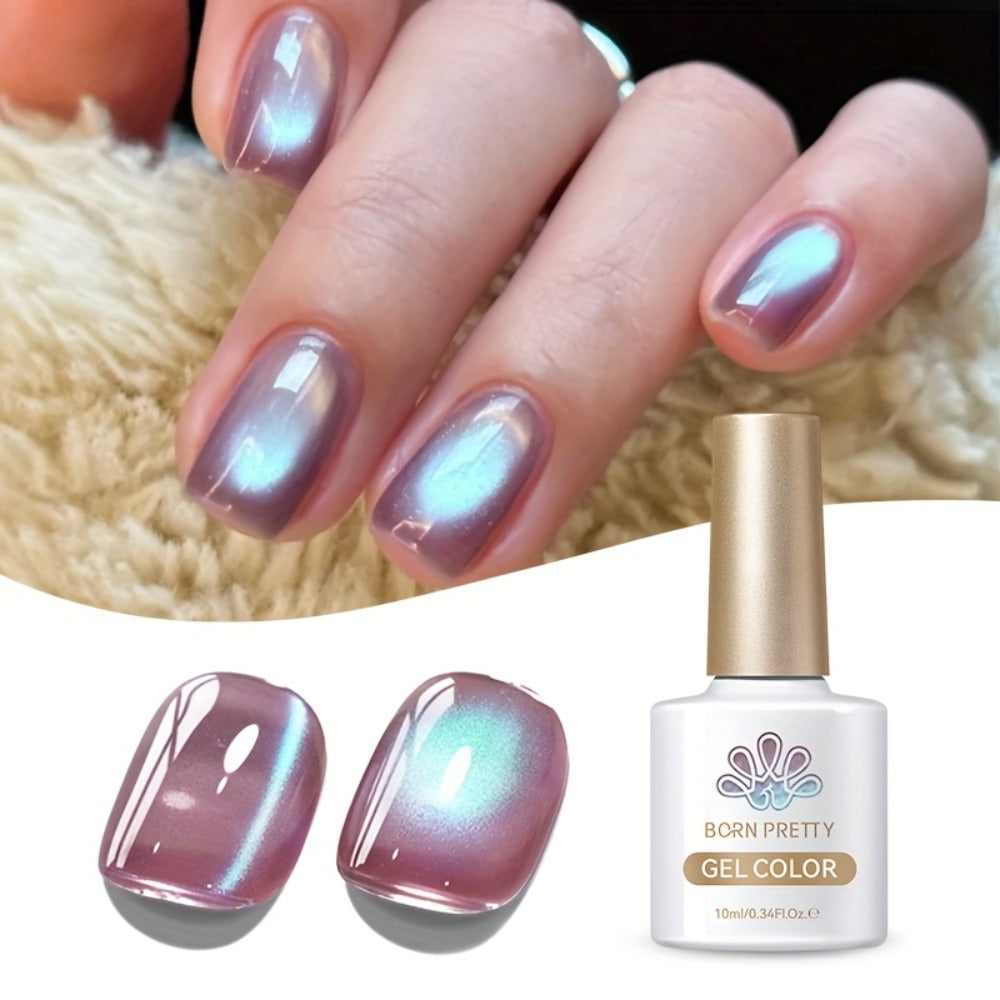 Cat Eye Gel Polish Set 4pcs Hyacinth Purple Jelly Glass — Magnetic Soak-Off UV LED Gel Nail Polish Shiny Reflective Finish for Salon & Home Nail Art Women, 10ml Each Bottle - product image 4