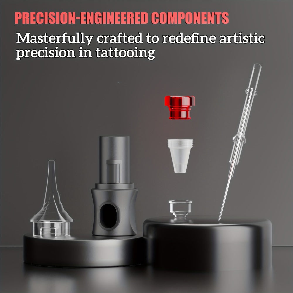 Wireless Tattoo Machine Kit Complete - POSEIDON V5 Rotary Pen with LCD Screen 1500mAh Battery 6H Runtime 10 Needles 11 Ink Bottles Full Tattoo Supplies for Beginners & Professional - product image 11