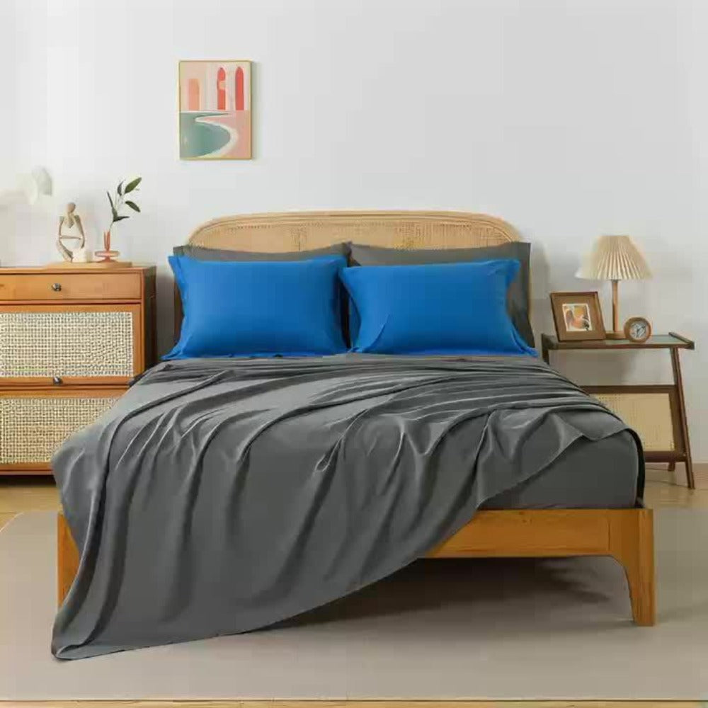 Comforter Set 7 Piece Bed in a Bag Full Queen King Soft Satin-Like Fabric with Fitted Sheet Flat Sheet Pillowcases Breathable Bedding Set for Bedroom Hotel - product image 21