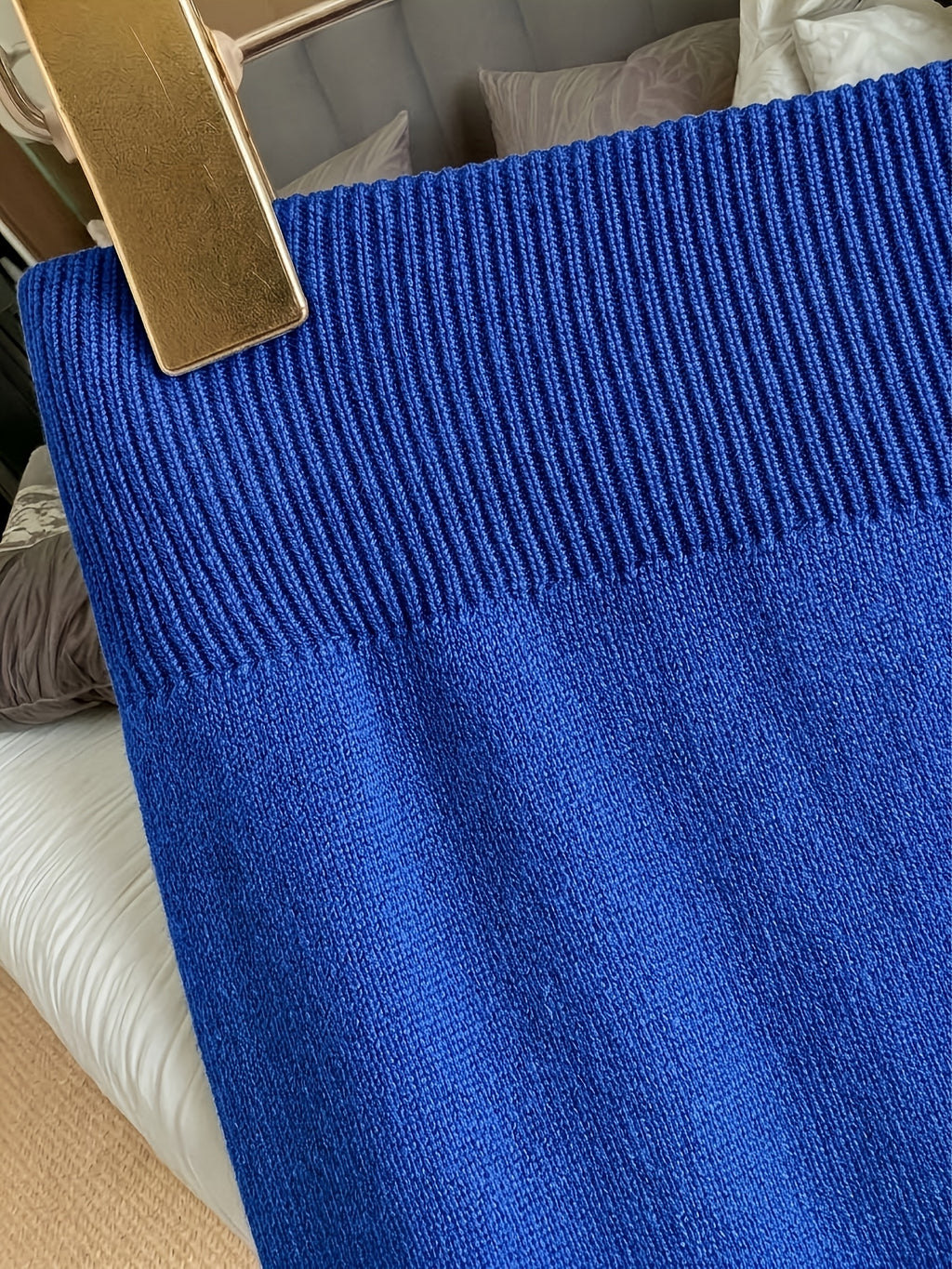 Genuine - Women's Autumn and Winter New Loose Set: Long Wide-Leg Pants + Shawl Cardigan + High-Collar Sweater Vest Fashion Three-Piece Set - product image 28