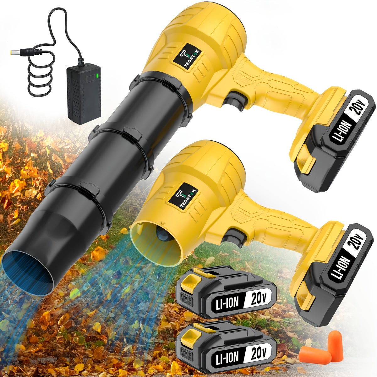 Turbo Blower, 20000RPM Electric Cordless Leaf Blower, 20V 2.0/4.0AH Battery Jet Dry Blower, High Pressure Air Blower, Jet Blower Car Dryer, Hand Held Snow Blower, Home Outdoor