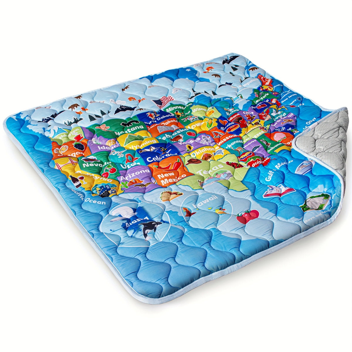 Baby Play Mat, 50x50 Playpen Mat with Super Soft Touch, Activity Mat with Upgraded Anti-Slip Bottom, Machine Washable Crawling Mat for Floor & Picnic - product image 11
