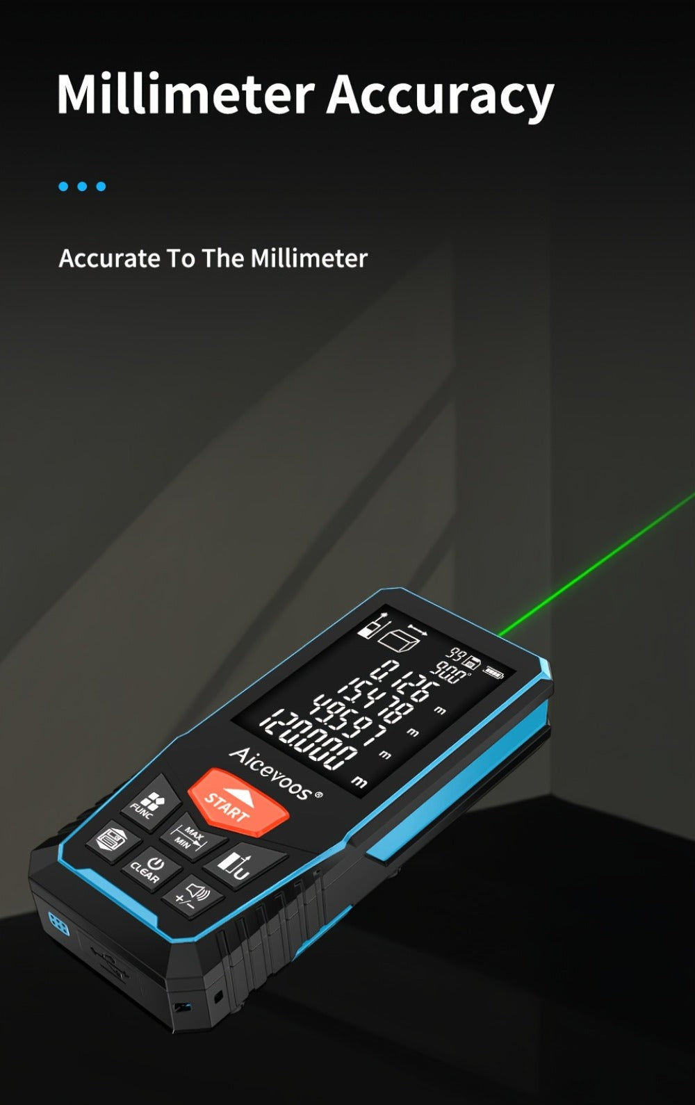 Laser Distance Meter Green Beam Digital Rangefinder 50M 70M 100M 120M Laser Tape Measure with LCD Display for Construction Surveying Indoor Outdoor Measuring - product image 22