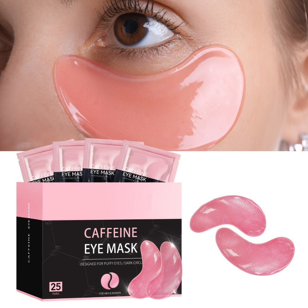 Caffeine Under Eye Patches 25 Pairs – Collagen Gold Eye Mask Reduces Dark Circles Puffiness Eye Bags Fine Lines Anti-Wrinkle Hydrogel Hydrating All Skin Types Spa Skincare Gift 20  - product image