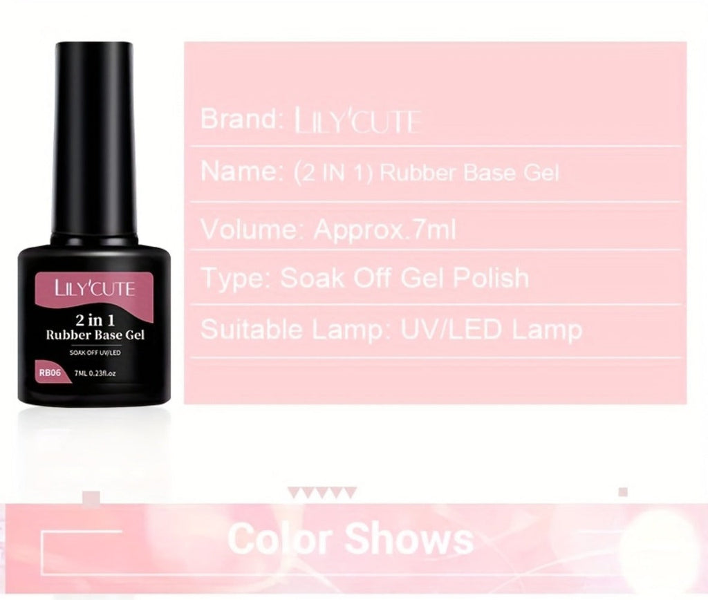 Rubber Base Gel Polish Set 6pcs Nude Pink 2-in-1 Builder Base Coat – Self-Leveling Soak Off UV LED Semi-Permanent Long-Lasting Gel Manicure Kit 0.24oz Each for DIY & Salon Nail Art - product image 13