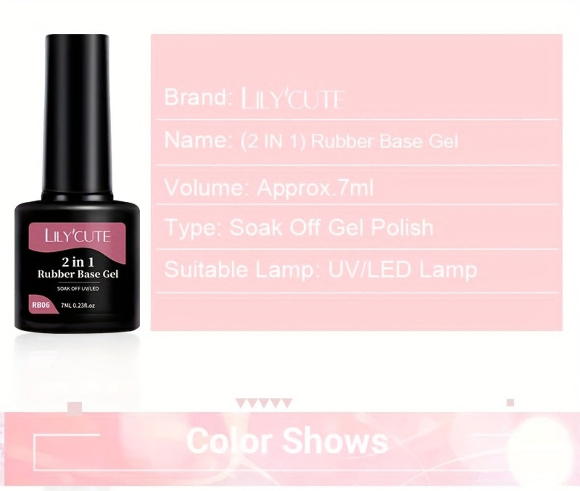 Rubber Base Gel Polish Set 6pcs Nude Pink 2-in-1 Builder Base Coat – Self-Leveling Soak Off UV LED Semi-Permanent Long-Lasting Gel Manicure Kit 0.24oz Each for DIY & Salon Nail Art - product image 13