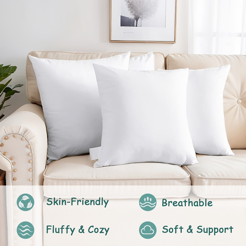 Throw Pillow Inserts Soft Fluffy Hypoallergenic Square Pillow Stuffing Washable Fiber Fill for Sofa Bedroom Living Room 14 16 18 20 22 Inch - product image 2