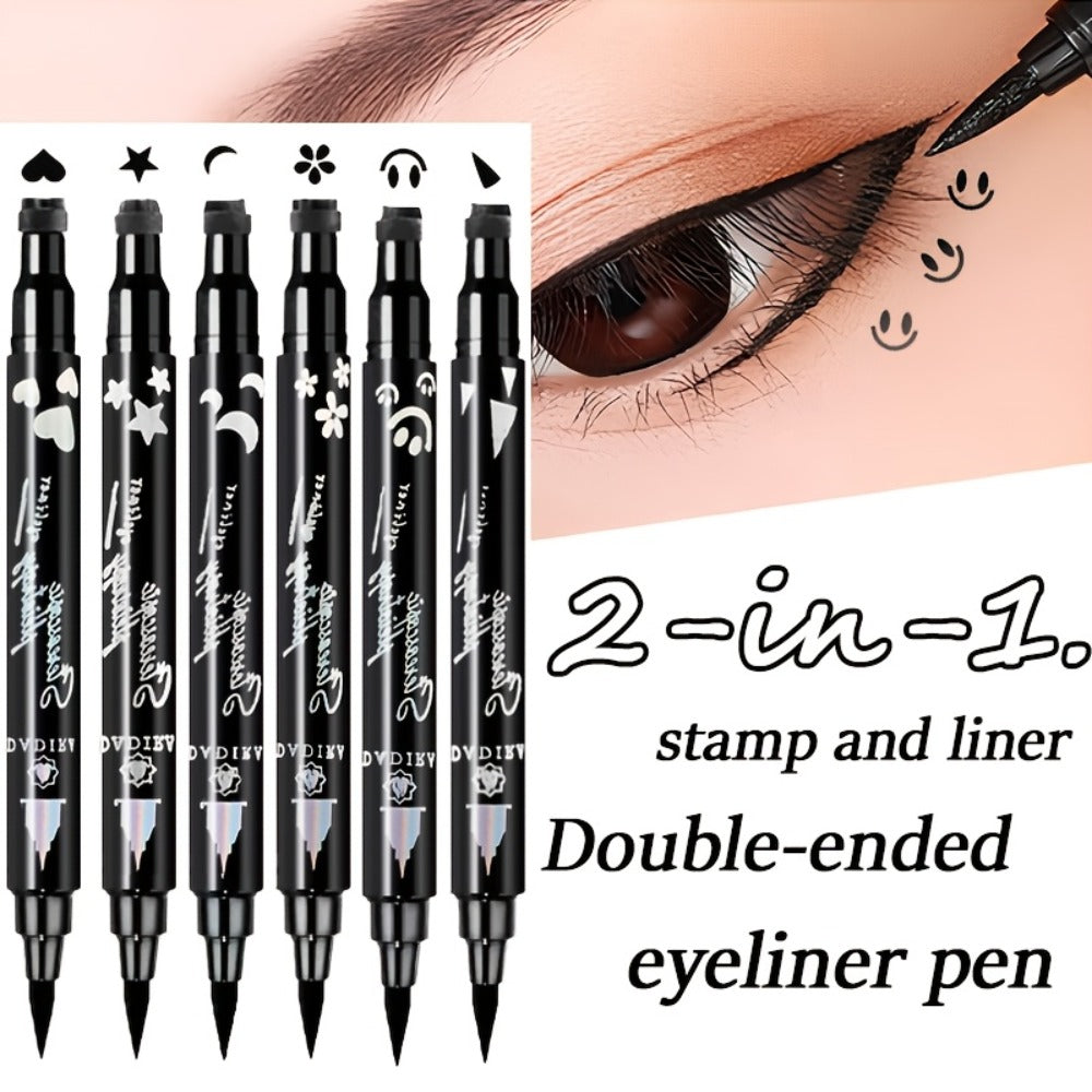 Waterproof Eyeliner Pen Set 6pcs Double-Ended Liquid Eyeliner Kit – Smudge-Proof, Oil-Proof, Long-Lasting Precision Eye Liner Pencil for Women, All-Day Wear, Cat Eye, Holiday Makeu - product image 6