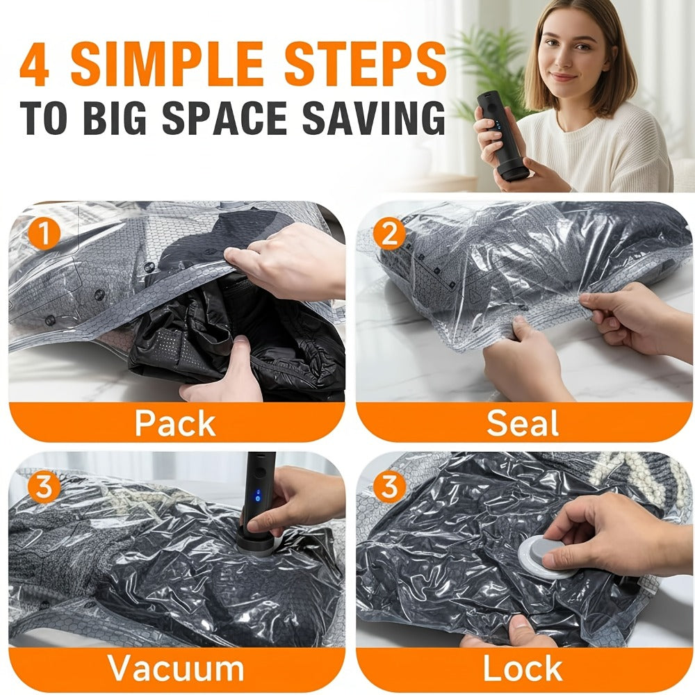 Travel Compression Bags with Pump 24 Pack - Vacuum Storage Pouches for Clothing, Space Saving Packing Bags for Suitcase Backpack - product image 6