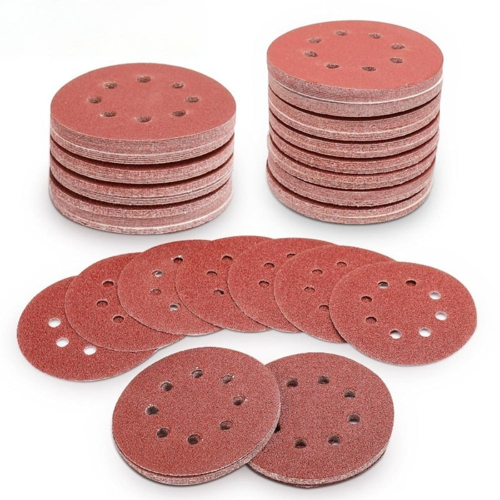 5 Inch Sandpaper 94 Pcs – 8-Hole Hook & Loop Sanding Discs, Assorted Grits 80/180/240/320/400/800/1000/1500/2000/3000, Aluminum Oxide Abrasive for Car Polishing, Wood, Metal & Pain - product image 7