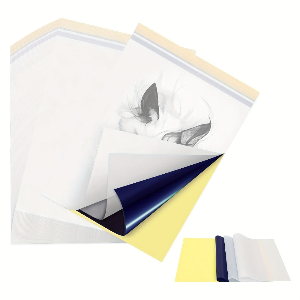 Thermal Tattoo Transfer Paper 40 Sheets Peripage Ink-Free A4 Stencil Paper High Definition Fast Imaging for Tattoo Stencil Printer Compatible with Tattoo Artists & Beginners - product image 2