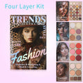 Eyeshadow Palette Book Style SHCOETY 4-in-11 Makeup Kit | 24-Color Eyeshadow + 6-Color Highlighter + 6-Color Blush + 7-Color Contour | Folding Magazine Design | All Skin Tones - product image 15