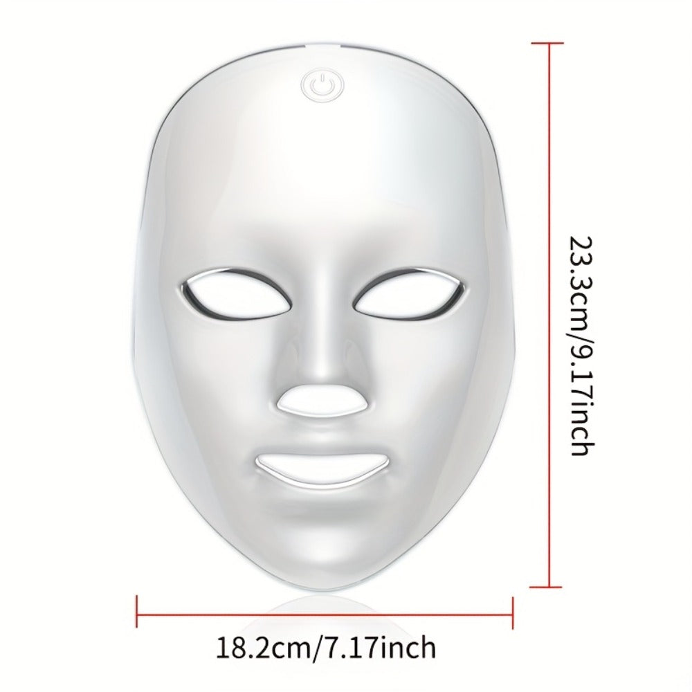 Portable 7-Color LED Facial Mask Device – USB Rechargeable Home Beauty Skincare Tool for Face Care, Anti-Aging & Acne, Perfect Gift for Girlfriend & Valentine's Day - product image 2