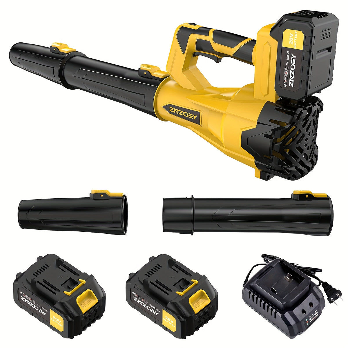 High Power Cordless Leaf Blower with 4.0Ah Batteries, 580CFM/160MPH, 6 Speed Levels & Extension Nozzle - Ergonomic Non-Slip Handle, Lightweight Design for Lawn - product image