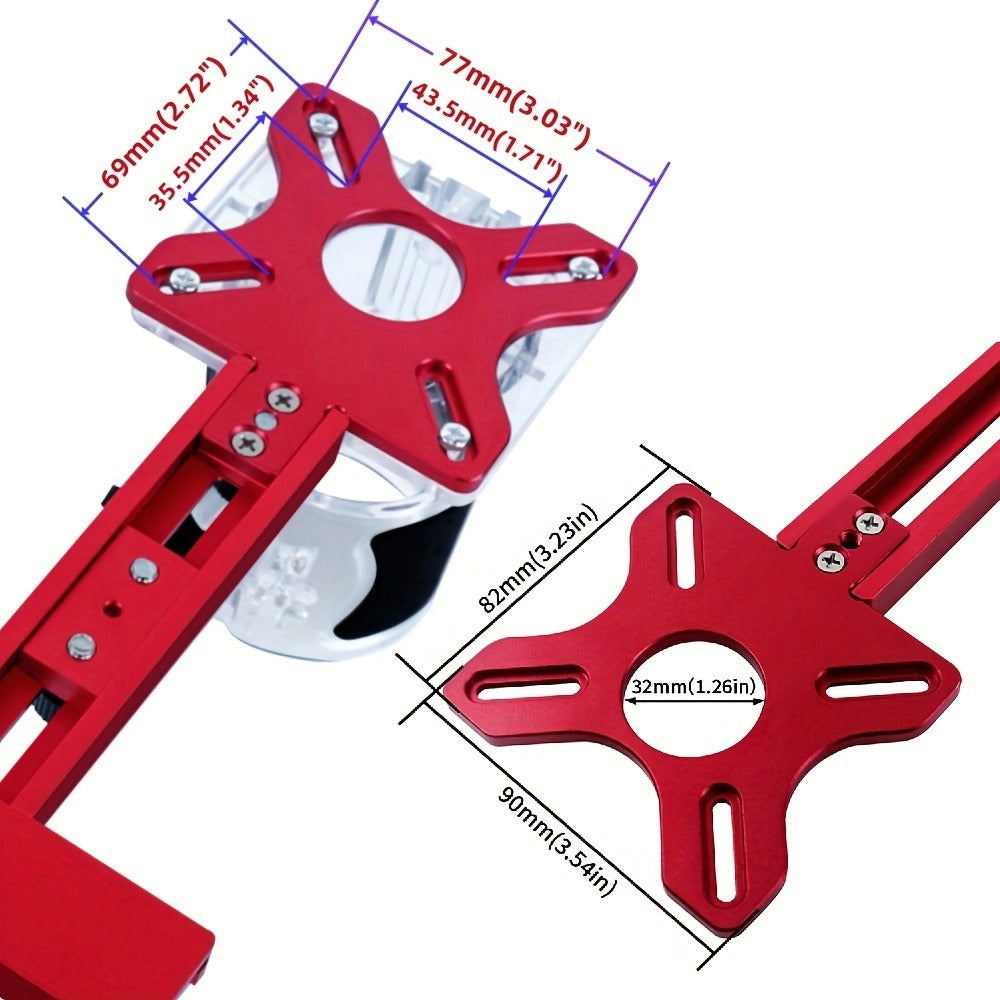 Router Circle Cutting Jig 3-in-1 Woodworking Milling Fixture Precision Circular Cut Guide with Adjustable Groove Bracket for Accurate Dimensional Wood Cutting DIY Carpentry Project - product image 14