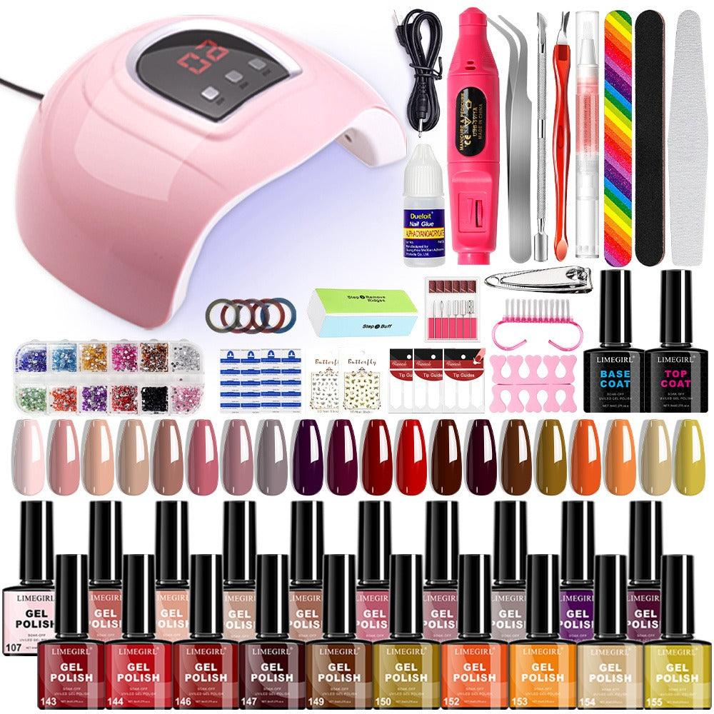 Gel Nail Polish Kit with UV LED Lamp 20 Colors Red & Pink Shades - All-in-One Soak-Off Starter Set with Base Coat Top Coat for DIY Home Salon Manicure, Gift for Women - product image 10