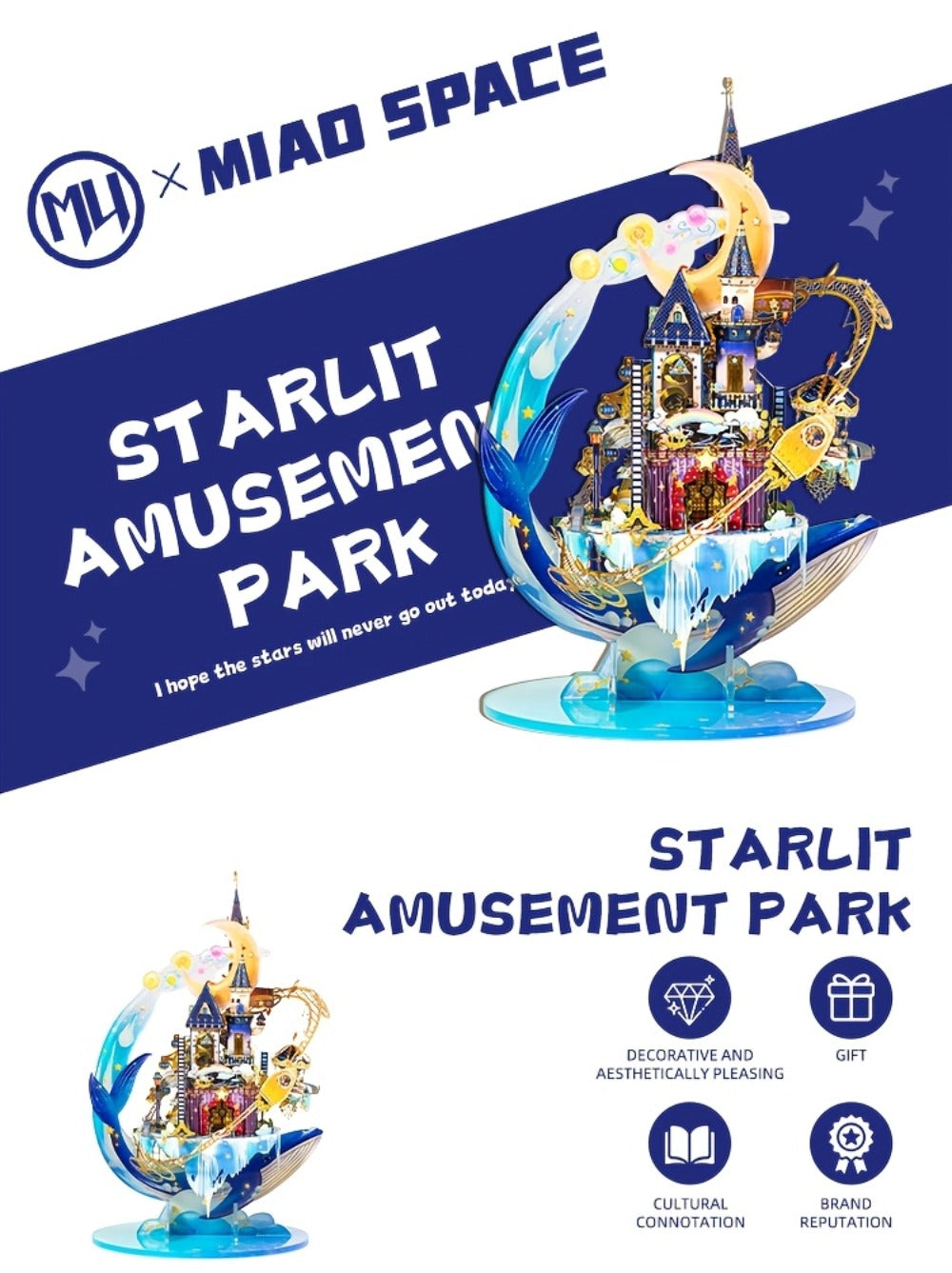 3D Metal Model Kit MU Star Playground | Handcrafted Garden Scene DIY Puzzle for Teens & Adults Ages 14+, Unique Birthday Christmas Valentine's Day Gift for - product image 9