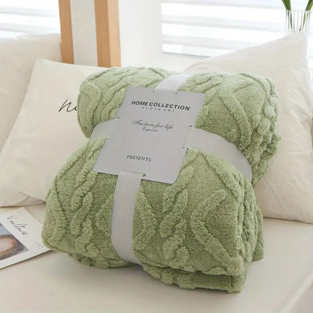 3D Plush Dense Weave Fleece Blanket – Ultra-Soft Warm Throw for Bed, Couch, Travel & Outdoor, Air-Conditioning Friendly, 3 Colors, 2 Sizes - product image 13