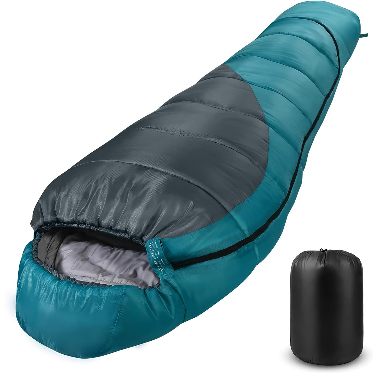 Mummy Sleeping Bag 15°F & 32°F – 3-4 Season Cold Weather Sleeping Bag for Adults, Ripstop Polyester Lining, Anti-Snag Zipper, Warm Washable Camping Sleeping Bag for Hiking, Backpacking & Outdoor