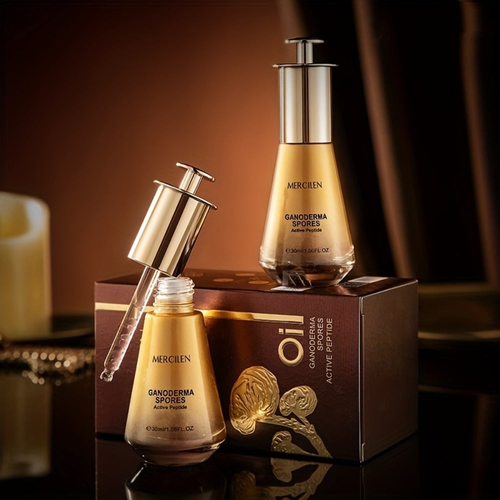 Collagen Peptide Face Oil with Ganoderma Spores & Mushroom Extract — Anti-Aging Firming Brightening Serum Oil for Radiant Youthful Skin All Skin Types - product image 6