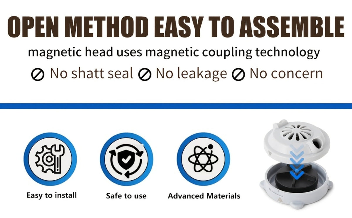 Pipeless Jet Motor Replacement for Pedicure Spa Chair - Magnetic Jet Head with Propeller & Cap, Model P153, Compatible with LURACO & Most Pedicure Bowls, Nail Salon Equipment Part - product image 8