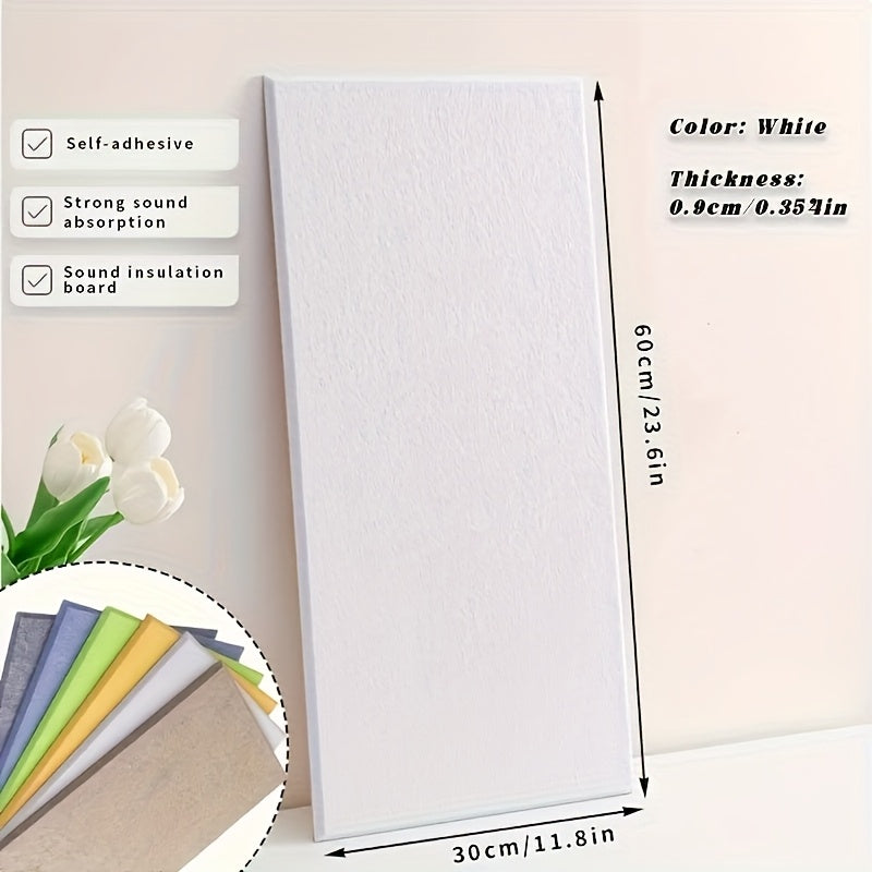 Set of 6 High-Density Acoustic Foam Panels Measuring 12X24X0.4 Inches, Available in Blue, Green, Yellow, Brown, and White, These Self-Adhesive Soundproof Wall - product image 5