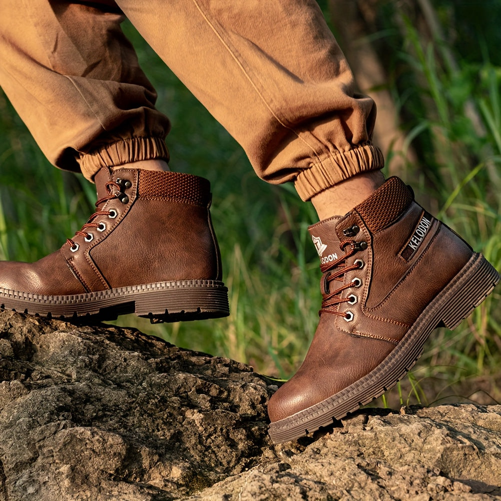 Men's Heavy-Duty 6-Inch High Quality Work Boots with Steel Toe Cap - Slip-Resistant Slip-Resistant Shoes, All-Terrain Traction Rubber Sole, Cushioned Insole - product image 12