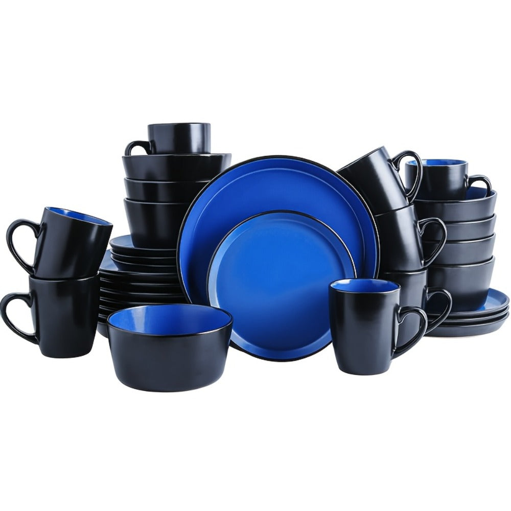 Ceramic Dinnerware Set for 4 – Porcelain Plates Bowls Cups Matte Finish Dishwasher Microwave Oven Safe Stoneware Tableware Scratch Resistant for Restaurant Kitchen Wedding Annivers - product image 12