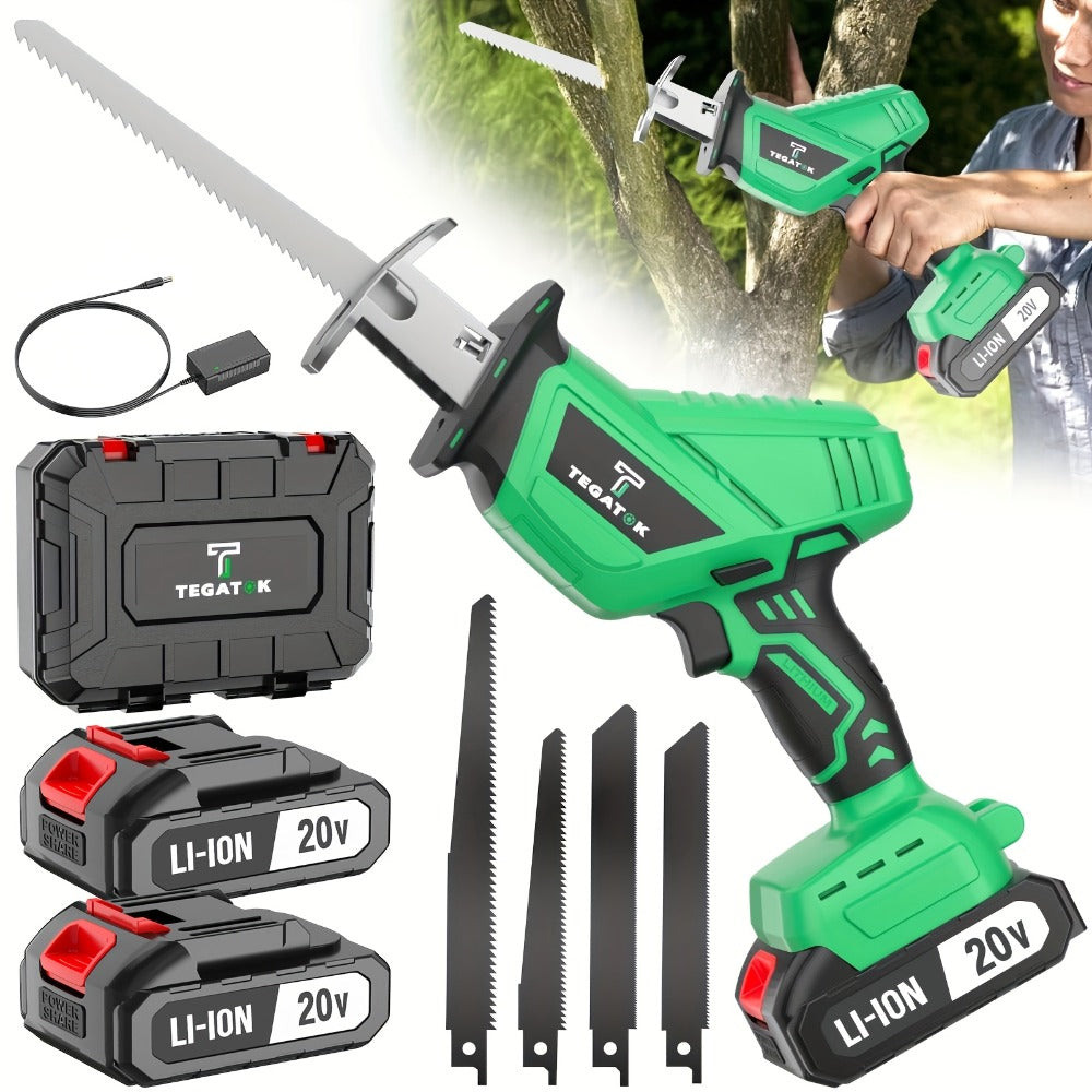 Electric Reciprocating Saw Cordless with LED Light & Safety Lock – Multi-Purpose Cutting Tool with Replaceable Blades, 1 or 2 Battery Options, Carrying Case Included - product image 9