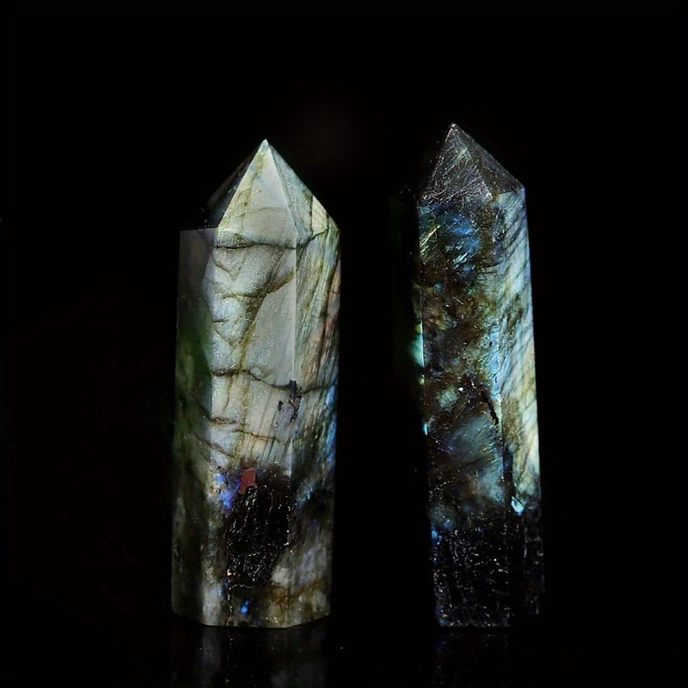 Natural Rainbow Fluorite Crystal Tower Set 7PCS – Hand-Polished Hexagonal Gemstone Obelisks 2.2 Inch, Crystal Points for Home Decor, Meditation, Reiki & Holiday Gift, Eco-Crafted M - product image 5