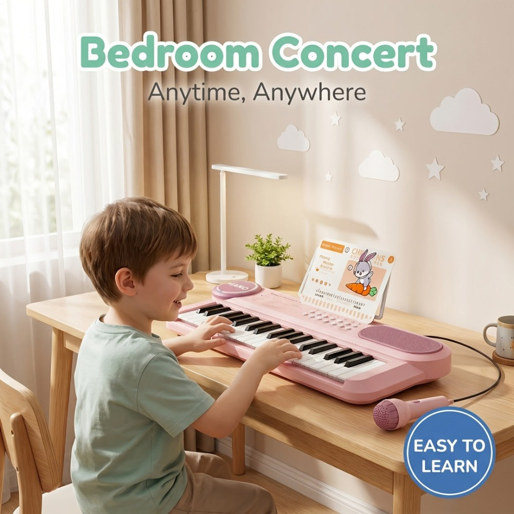 Kids Electronic Keyboard Piano 37 Keys with Microphone – Multi-Function Musical Instrument Toy for Children – Birthday Christmas Holiday Gift – Educational - product image