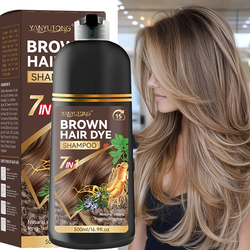 Hair Dye Shampoo Natural Plant Pigments – Covers Gray Hair Fast in 1 Wash, 16.91oz Color Shampoo in Black, Red, Brown, Dark Brown & Chestnut Brown for Women & Men, All Hair Types - product image 8