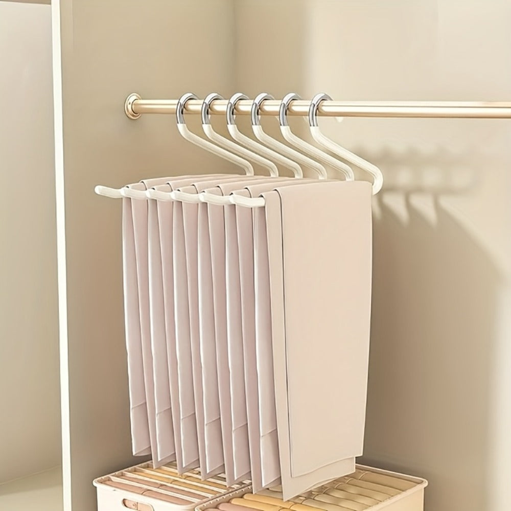 Pants Hangers Metal Open Leg Non-Slip - Heavy Duty Trouser Jeans Hanger for Wardrobe, Space Saving, Black or White, 10/20/30/50pcs - product image 6