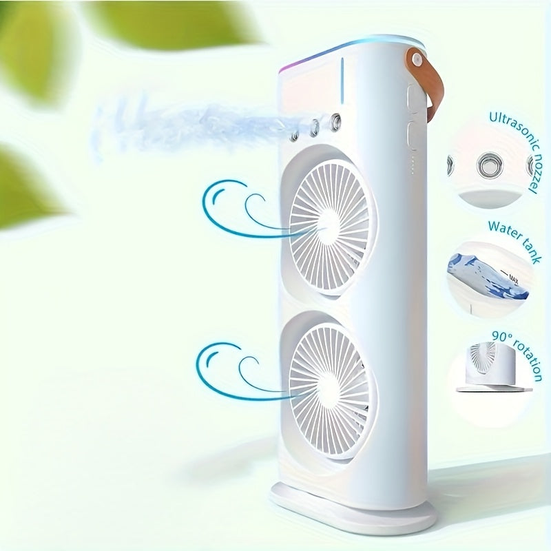 Portable Misting Fan USB Rechargeable Water Cooling Fan with Spray Button Control for Outdoor Indoor Office RV Camping Summer Personal Desk Fan - product image 7