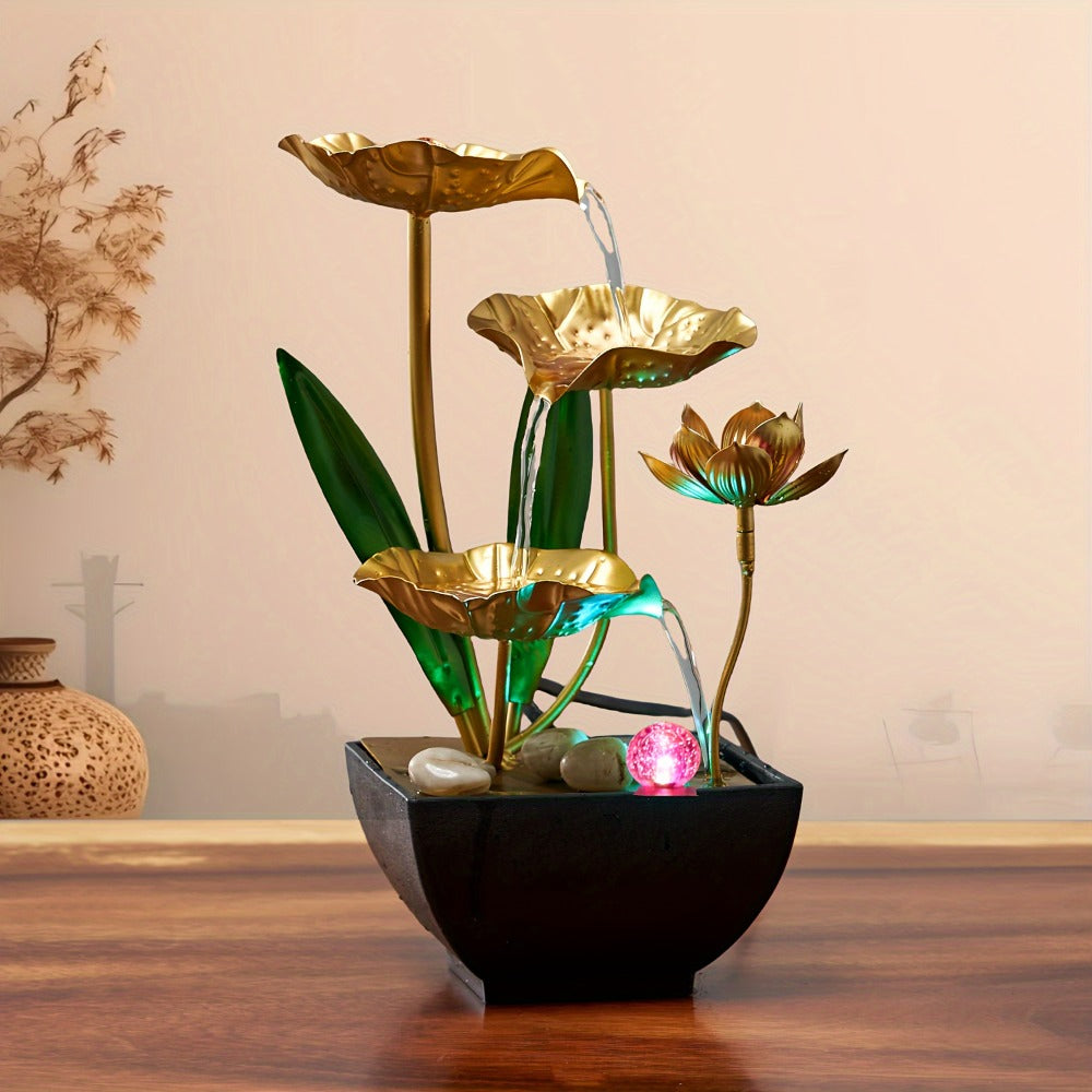 Indoor Tabletop Fountain Desktop Water Feature, Small Relaxing Flowing Water Fountain for Living Room, Bedroom, Office & Spa, Calming Zen Decor & Unique Housewarming Gift - product image 2