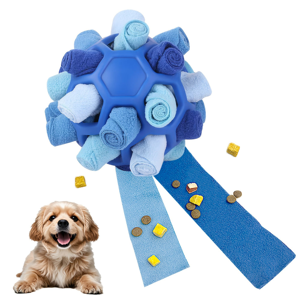 Snuffle Ball Dog Toy | Interactive Foraging Treat Dispenser & Slow Feeder Puzzle Toy for Small Medium Large Dogs, Snuffle Mat Ball for Mental Stimulation - product image