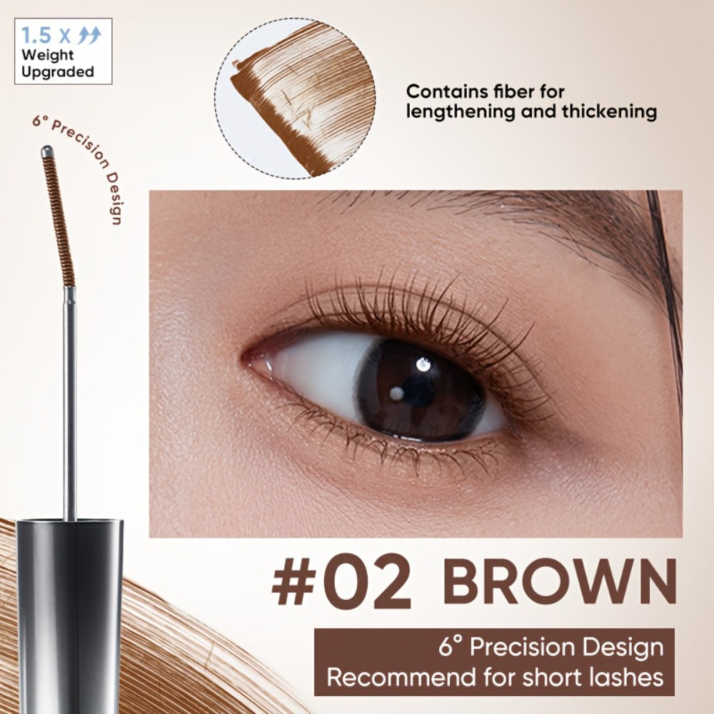 3D Curling Mascara Waterproof Volumizing Lengthening Smudge-Proof Nourishing Eyelash Wand Long-Lasting Black Brown Korean Makeup Style for All Eye Types Women - product image 9
