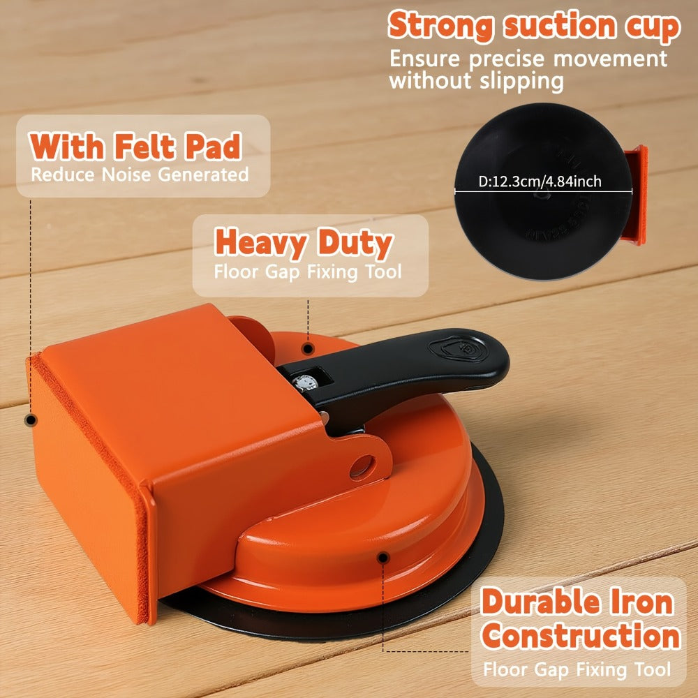 Floor Gap Fixer Tool with 4.84" Suction Cup, Laminate Floor Gap Repair Tool Kit for Vinyl Plank Hardwood Floors, Professional Plank Grabber with Metal Body & Felt Pad, Floor Instal - product image 2