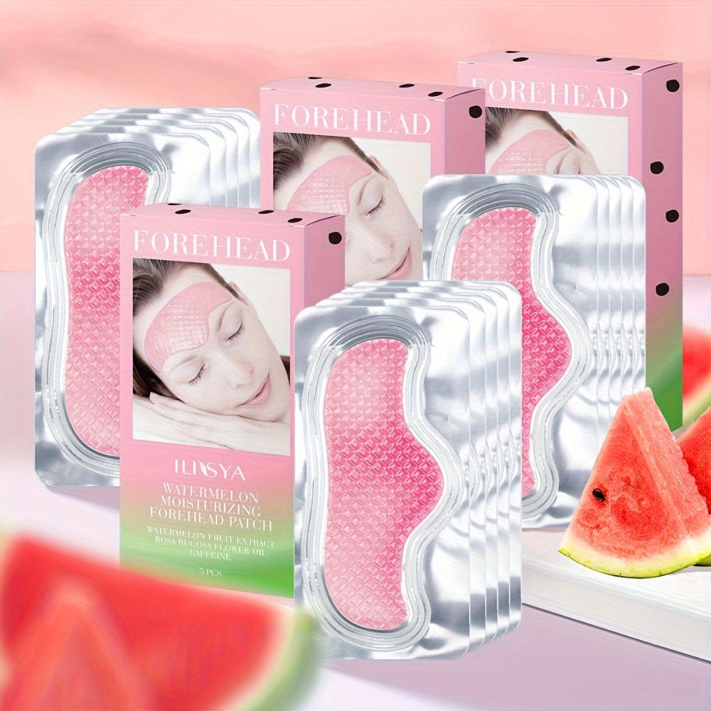 Watermelon Forehead Patches 15pcs Caffeine Collagen Niacinamide Ultra Hydrating Moisturizing Brightening De-Puffing Daily Facial Skin Care for Women All Skin Types - product image 10