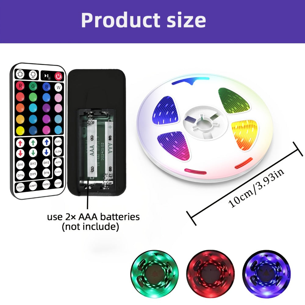 RGB LED Strip Lights 50ft/100ft – Color Changing Tape Light with 44-Key Remote, 20 Colors & 8 Modes, Easy Install, for Bedroom, Living Room, Kitchen, Bar, Wedding & Party Decoratio - product image 8