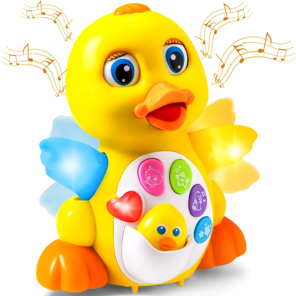 Dancing Walking Musical Duck Baby Toy with Music & Lights | Interactive Light Up Learning Toy for Infants & Toddlers 6 Months+, Sensory Crawling & Walking Toy, Perfect Christmas & Baby Shower Gift
