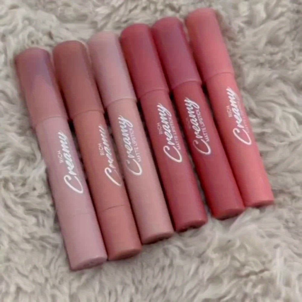Waterproof Matte Lipstick Pen Set 6PCS with Lip Liner – Long-Lasting Non-Transfer Crayon Formula, Velvety Matte Finish in Nude & Red Shades, Contour Lip Tint Makeup for Women All S - product image 8