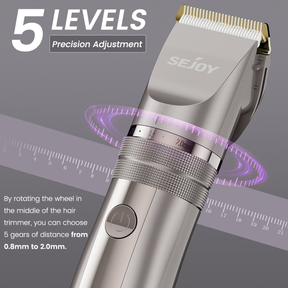 Beard Trimmer for Men Cordless Electric USB Rechargeable with Precision Dial 5-Level Adjustable – Mustache Facial Hair Trimmer Grooming Tool, Perfect Men's Gift - product image 9