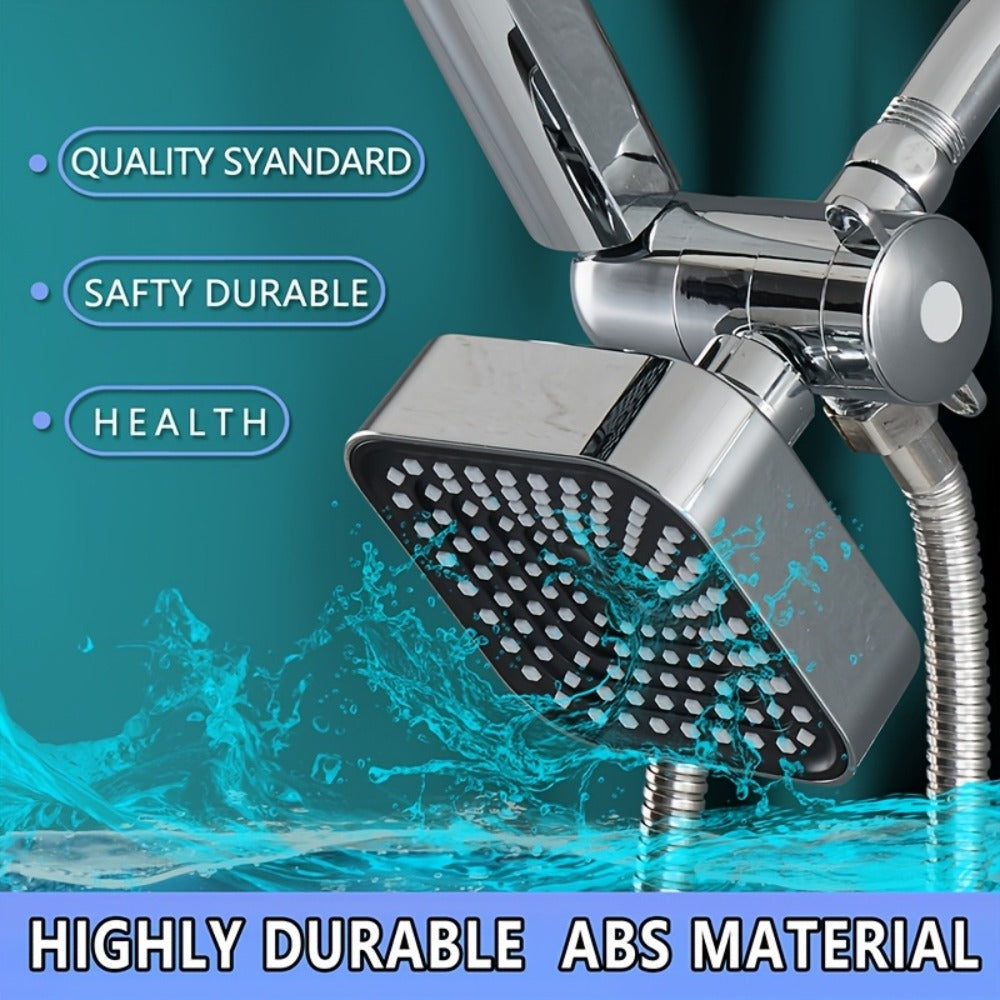 Handheld Shower Head Kit 4 Inch High Flow with Long Hose 3-Way Diverter Dual Purpose Shower Spray Assembly Wall Mount Bathroom Shower Fixtures Silver Black - product image 11