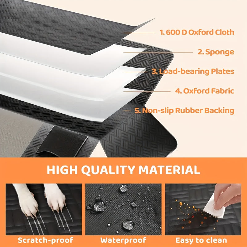 Heavy Duty Car Seat Cover for Dogs Supports 400 lbs, Waterproof Backseat Hammock Bed for SUVs Trucks & Most Cars, Full Coverage with Mesh Window & Storage - product image 4