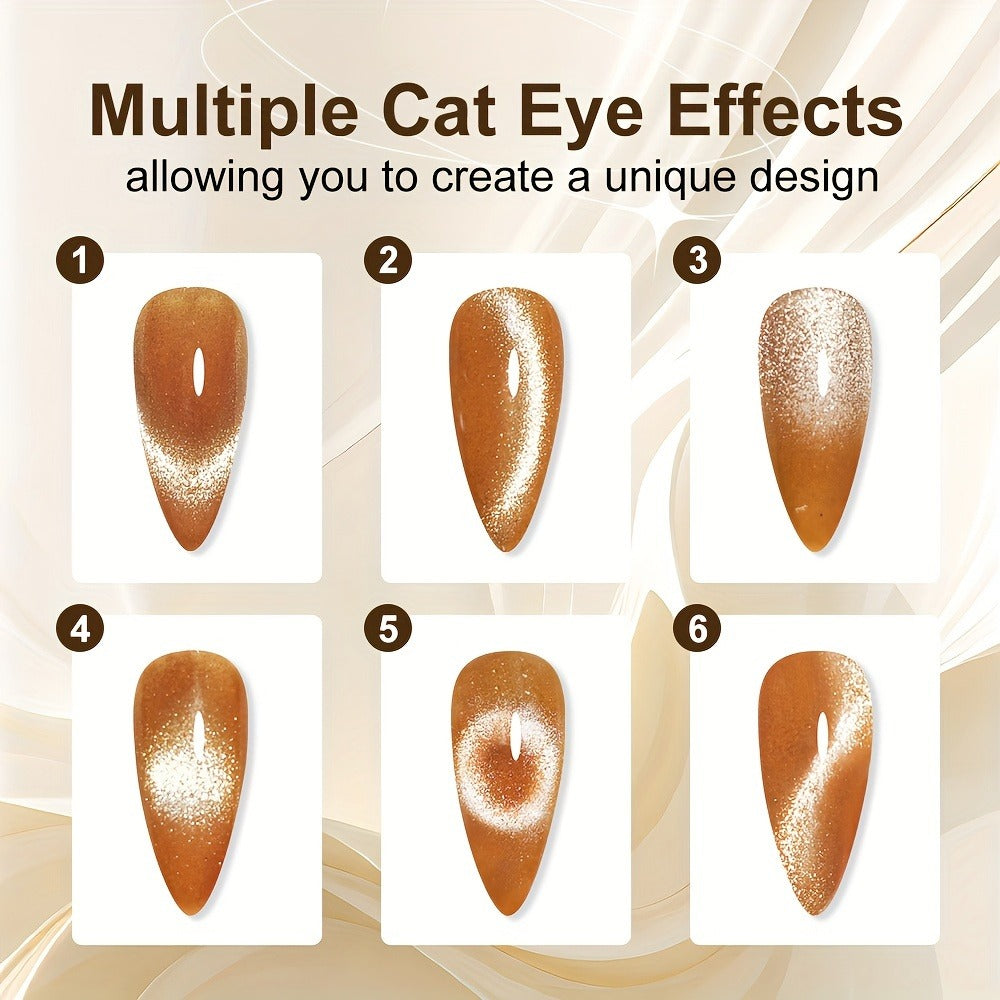 Cat Eye Gel Polish 8ml Holographic Chameleon Flash — Magnetic Sand 3D Color-Shifting Semi-Permanent UV LED Gel Varnish for Salon & Home DIY Nail Art, Gift for Women - product image 5