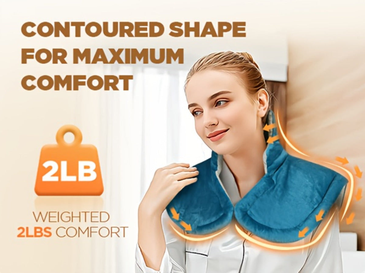 Heating Pad for Neck & Shoulders – 130W Graphene Weighted Electric Pad, 6 Heat Settings, 4 Timers, Auto Shut-Off, Machine Washable - product image 18