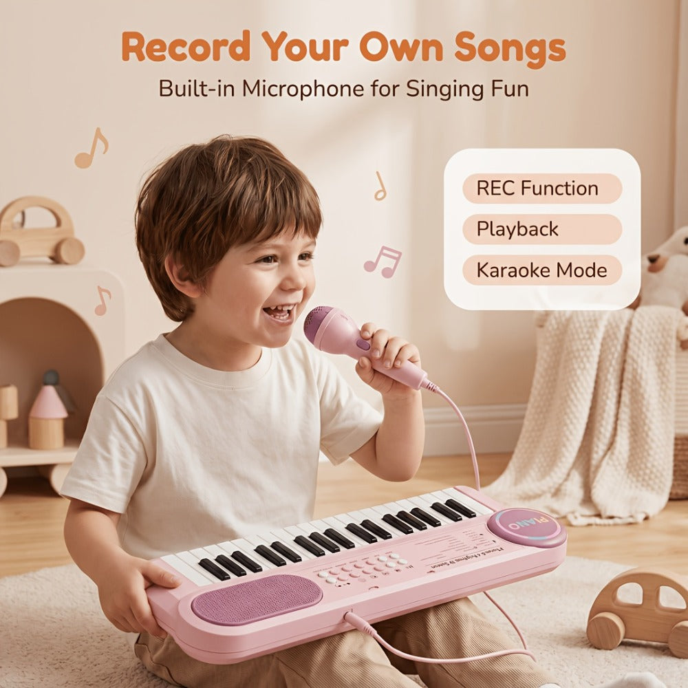 Kids Electronic Keyboard Piano 37 Keys with Microphone – Multi-Function Musical Instrument Toy for Children – Birthday Christmas Holiday Gift – Educational - product image 6